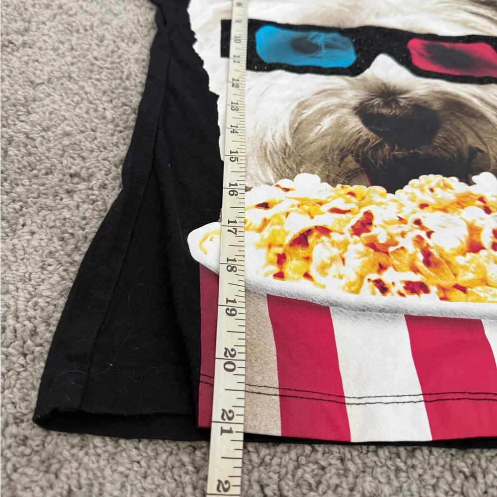 Justice Black Dog Tee with 3D Glasses Size 10 - Picture 4 of 5